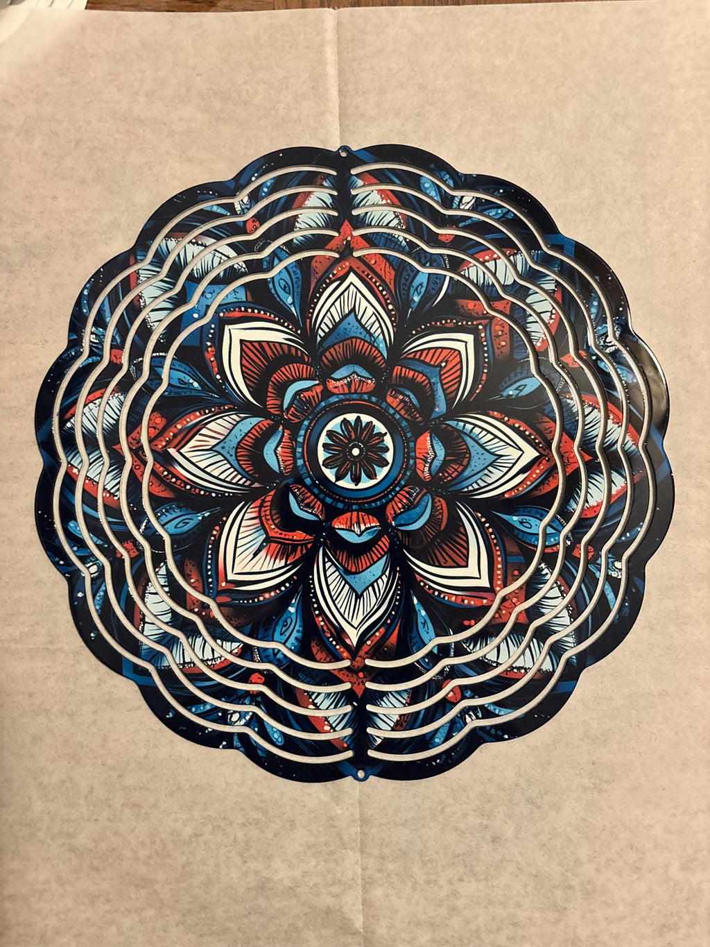 8" Patriotic Mandala Wind Spinner