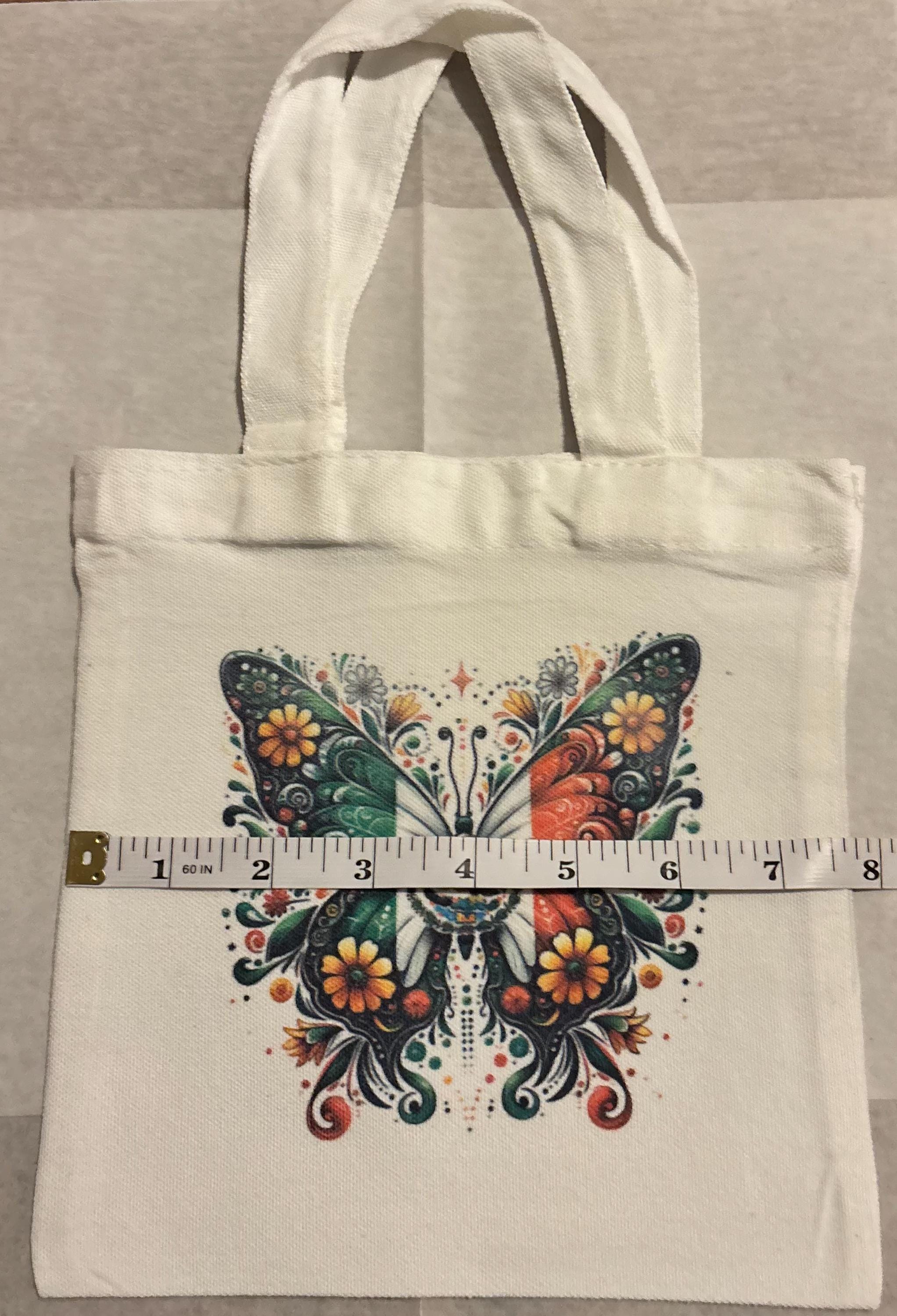 Butterfly Mini Canvas Tote