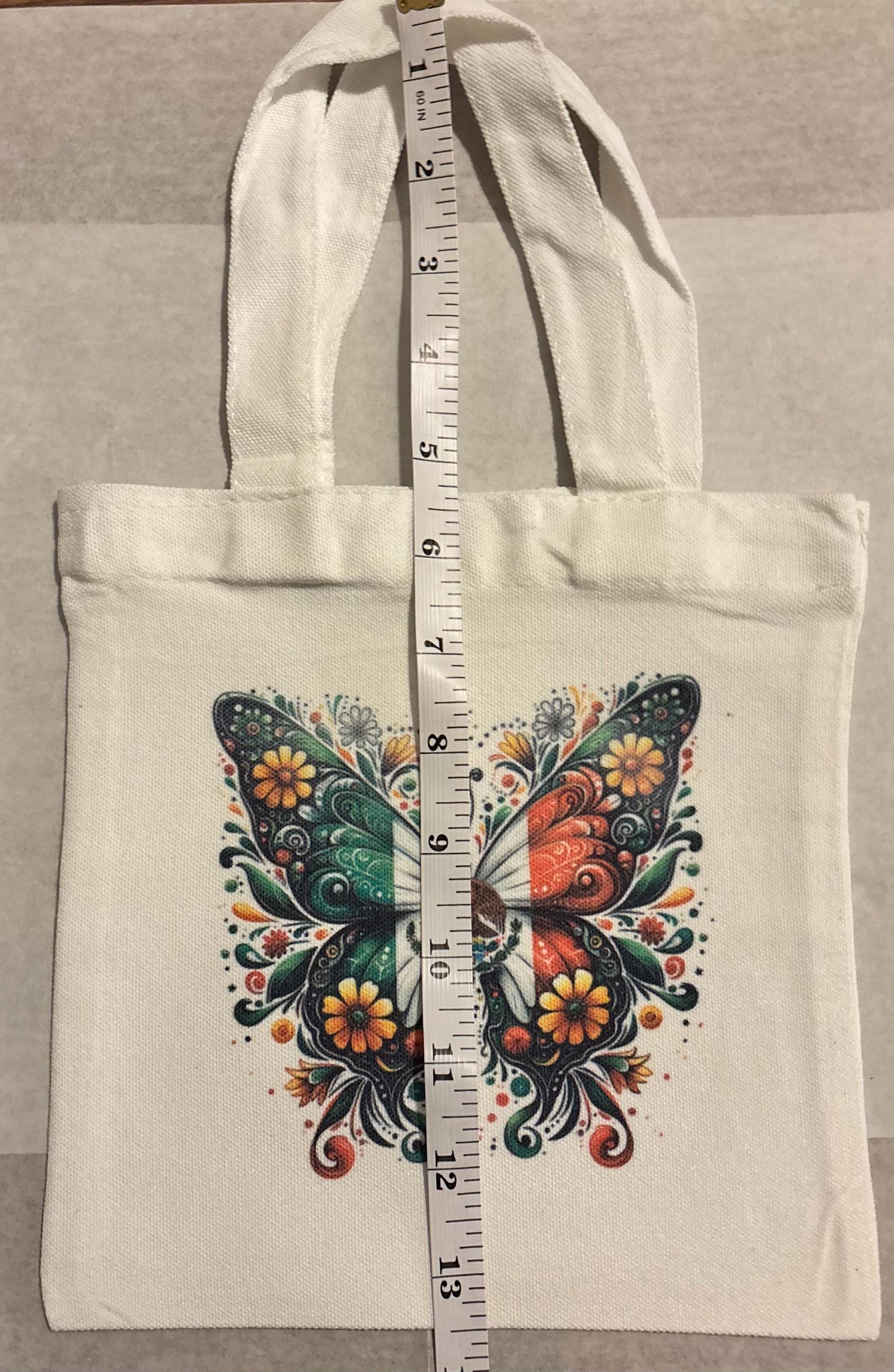Butterfly Mini Canvas Tote