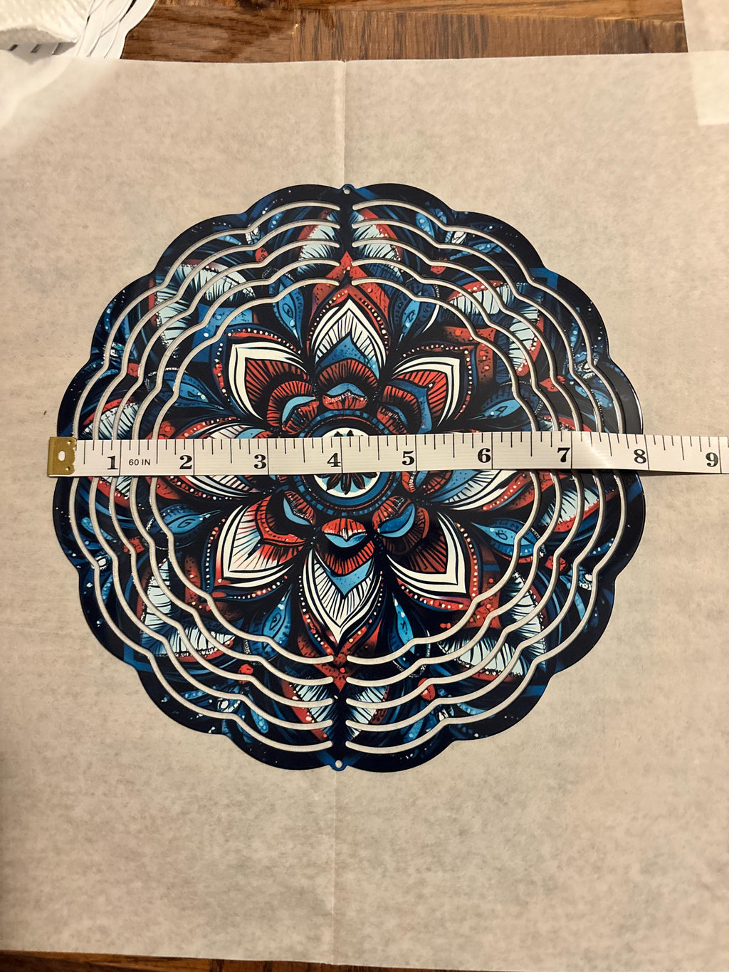 8" Patriotic Mandala Wind Spinner