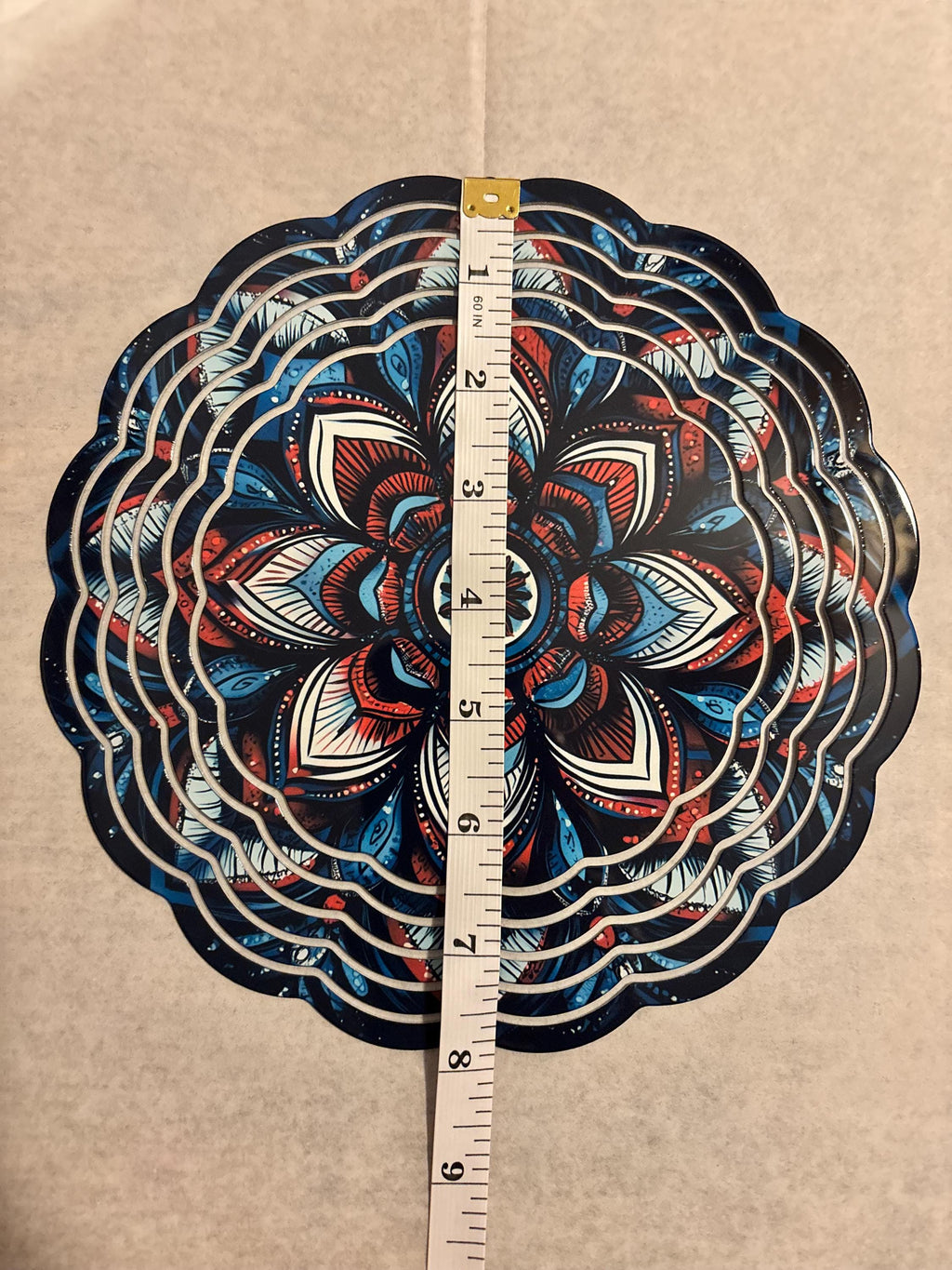 8" Patriotic Mandala Wind Spinner