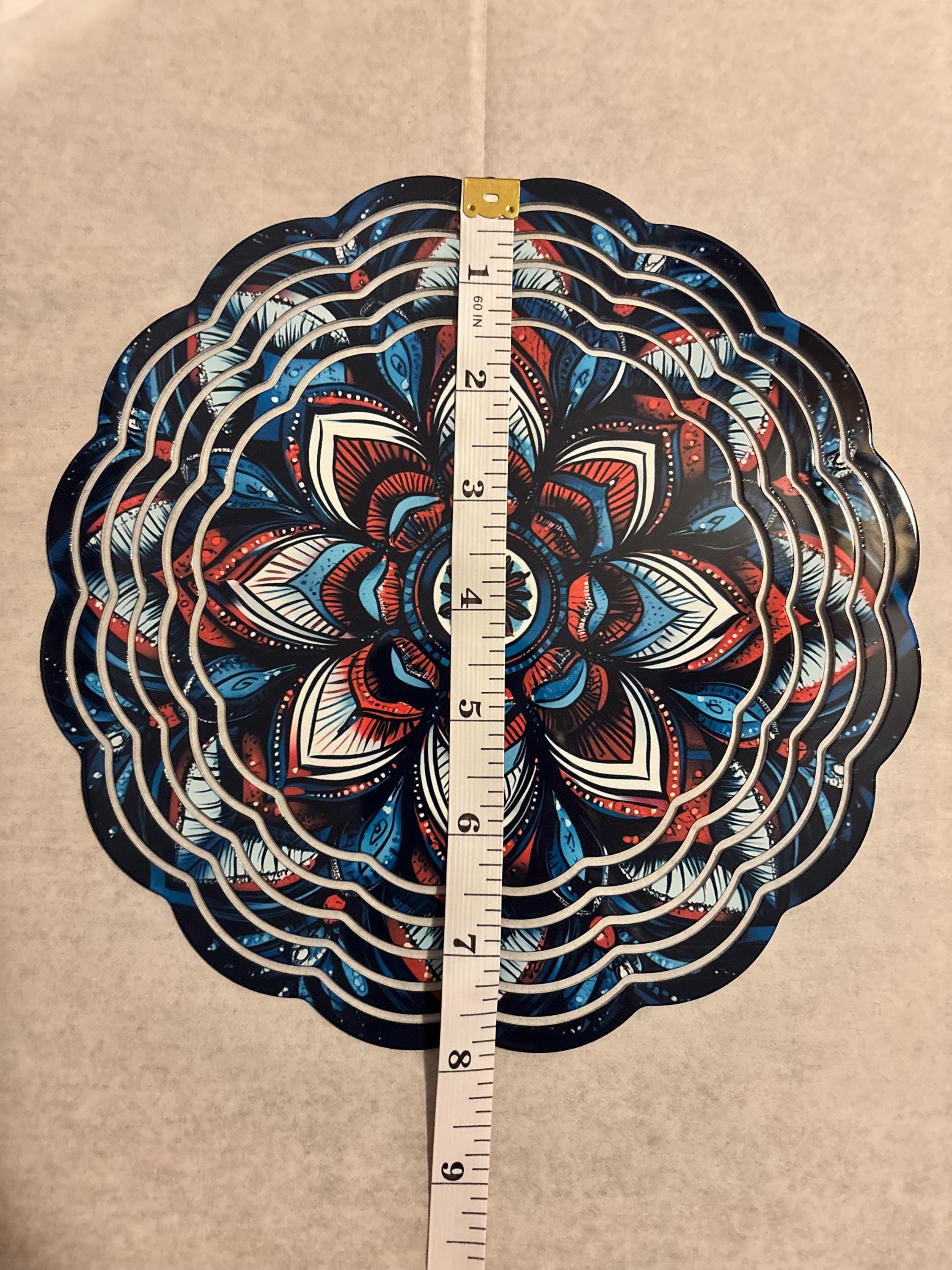 8" Patriotic Mandala Wind Spinner